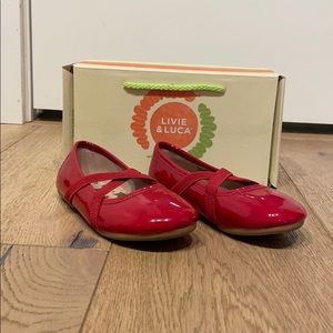 Livie & Luca Aurora Red Patent Maryjanes, Size 12